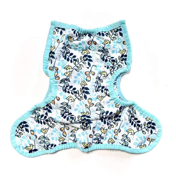 Thirsties Cloth Diaper Cover Bird Floral - Picture 4 of 8